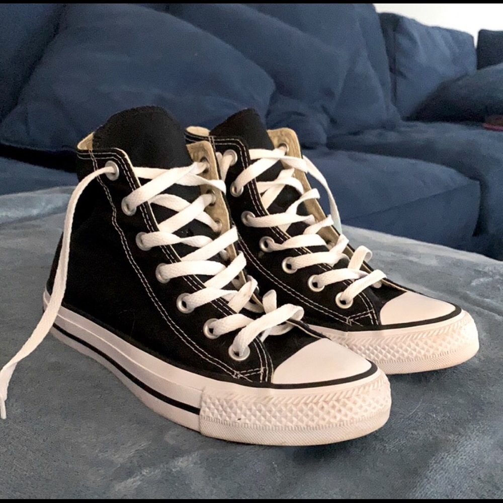 Youth Size 3 All Star Black High Top Converse
